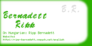 bernadett ripp business card